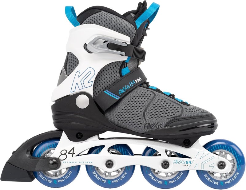 K2 Alexis 84 Pro Gray-Blue Womens Inline Skates - Image 2